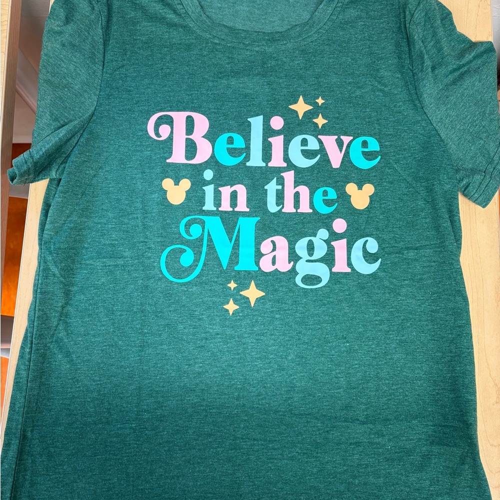 Disney 'Believe in the Magic' Green T-Shirt